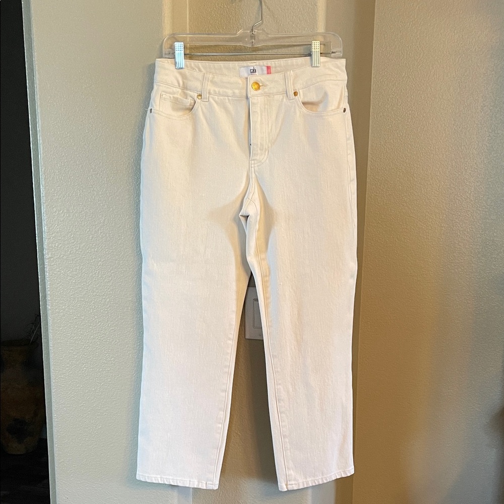 CAbi Women's Cream Ankle Jeans